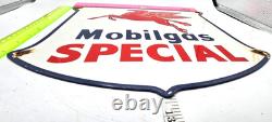 Vintage Mobilgas Special Porcelain Sign Dealership Gas Mobil Motor Oil Peggy Gas