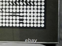 Vintage Modern OP ART Serigraph Artist Signed Print Victor Vasarely Black White