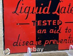 Vintage Mohawk Liquid Latex Aid To Disease Prevention Porcelain Sign Oil Gas