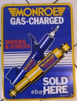 Vintage Monroe Shocks Advertising Sign. Great Condition! Original 8495 version