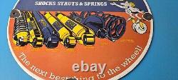Vintage Monroe Struts Springs Sign USA Parts Service Gas Pump Porcelain Sign