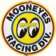 Vintage Moon Racing Porcelain Dealership Sign Sales Service Motor Oil Gas