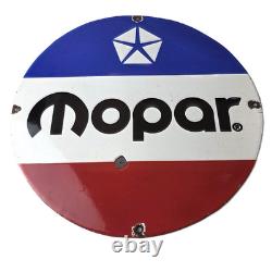 Vintage Mopar Chrysler Porcelain Sign Automobile Plymouth Gas Pump Ad Sign