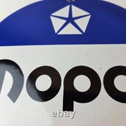 Vintage Mopar Chrysler Porcelain Sign Automobile Plymouth Gas Pump Ad Sign