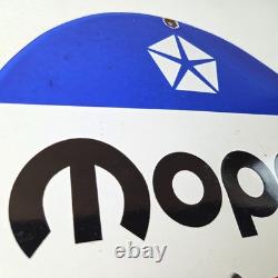 Vintage Mopar Chrysler Porcelain Sign Automobile Plymouth Gas Pump Ad Sign
