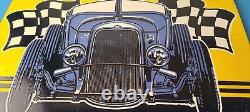 Vintage Moroso Sign Automobile Hot Rod Gasoline Service Pump Porcelain Sign