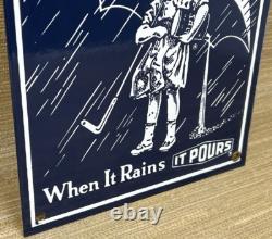 Vintage Morton Salt Porcelain Sign Restaurant Diner Gas Station Kitchen Oil Sea