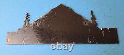Vintage Mount Hood Auto Tire Porcelain Gas Station Auto Pump Plate Sign