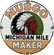 Vintage Musgo Gasoline Porcelain Sign Gas Station Pump Motor Oil Service