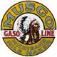 Vintage Musgo Gasoline Porcelain Sign Gas Station Pump Motor Oil Service