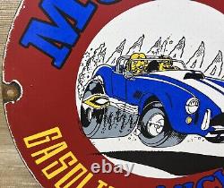 Vintage Musgo Gasoline Porcelain Sign Gas Station Pump Motor Oil Service