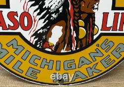 Vintage Musgo Gasoline Porcelain Sign Gas Station Pump Motor Oil Service