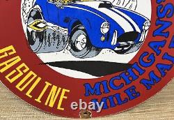 Vintage Musgo Gasoline Porcelain Sign Gas Station Pump Motor Oil Service