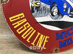 Vintage Musgo Gasoline Porcelain Sign Gas Station Pump Motor Oil Service