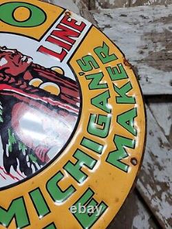 Vintage Musgo Gasoline Sign Old Embossed Metal Service Sales Gas Oiladvertising