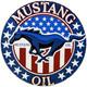 Vintage Mustang Motor Oil Porcelain Sign Gas Service Station Horse American Flag