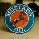 Vintage Mustang Oil Round Retro Gasoline Heay Metal Sign 19.7 (50 Cm)