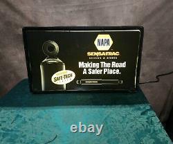 Vintage Napa Light Up Advertising Sign With Two Inserts Repersenting Mufflers