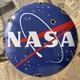 Vintage Nasa Meatball 12 Inch Convex Porcelain Enamel Sign