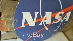 Vintage Nasa Porcelain Stars Planet Stars Meatball Old Aviation Aeronautics Sign