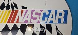 Vintage Nascar International Porcelain Auto Race Service Station Gas Pump Sign