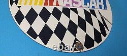 Vintage Nascar International Porcelain Auto Race Service Station Gas Pump Sign