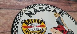 Vintage Nascar Stock Car Porcelain Automobile Racing Spark Plug Service Sign