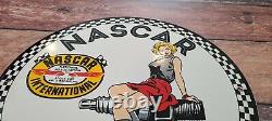 Vintage Nascar Stock Car Porcelain Automobile Racing Spark Plug Service Sign