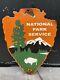 Vintage National Park Service Porcelain Arrowhead Us Interior Rare Gas Oil Sign
