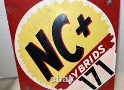 Vintage Nc Plus NC+ Hybrids Double Sided Corrugated Plastic Sign 18 X 18 171