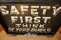 Vintage Neon Sign Rath Packing Co. Waterloo IA Safety First Think of Your Family