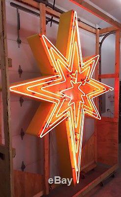 Vintage Neon Sign, STAR, Sky-Lit Motel, 1950-1960s, Original, Atomic Age