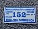 Vintage New Bedford & Fairhaven Shellfish Commission Porcelain Sign
