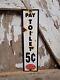 Vintage New York Central System Train Porcelain Sign Pay Toilet Railroad Oil Gas