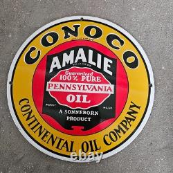 Vintage No 30 Pennsylvania Us Gasoline Oil Gas Pump Enamel Porcelain Sign