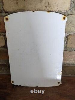 Vintage Nourse Motor Oil Can Porcelain Gas Station Pump Sign 11 X 8