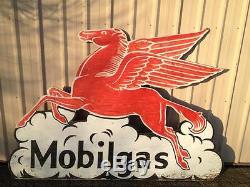 Vintage OLD Mobil gas Pegasus horse, see my other porcelain neon sign listings