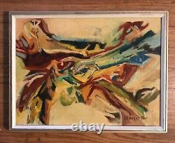 Vintage Oil Painting-Texas/Ohio Artist-Abstract-Modernist