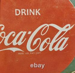 Vintage Old Antique Rare Coca-Cola Adv. Porcelain Enamel Sign Board Collectible