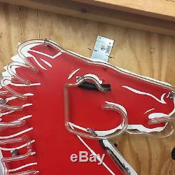 Vintage/Old Mobil Pegasus Neon ANIMATED Cookie Cutter 1961 Right Facing