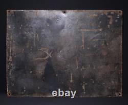 Vintage Old Original Porcelain Enamel Sign Caltex Kerosene Oil Key Brand 1940 ##