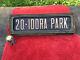Vintage Old Rare Rotary Bus Destination Sign Idora Park Youngstown Oh Scroll