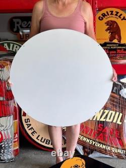 Vintage Old Style Sign Lion Gas Oil NOT Porcelain Made in USA 30x30