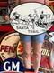 Vintage Old Style Steel Sign Santa Fe Trail Not Porcelain Made Usa 22x16