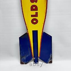Vintage Oldsmobile Rocket Gasoline Motor Oil Service Station Retro Sign