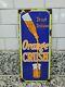 Vintage Orange Crush Porcelain Soda Sign Old Door Push Usa Beverage Advertising
