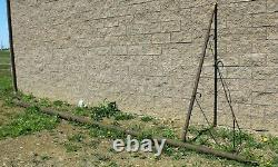 Vintage Original 18' Gas Station Porcelain Sign Pole