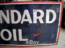Vintage Original 1940's Standard Oil Company Porcelain Sign