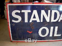 Vintage Original 1940's Standard Oil Company Porcelain Sign
