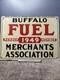 Vintage Original 1949 Buffalo Fuel Delivery Merchants Oil Gas Masonite Sign